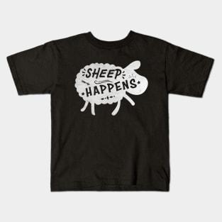 Sheep Happens | Funny Sheep Pun Kids T-Shirt